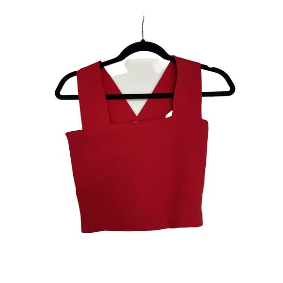 LF Tops - Seek The Label Bandage Crop Top Red Sz Medium